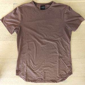 Cuts clothing t-shirt in Mulberry Red with elongated hem